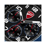 Ducati Supermotos Men's Watch Quartz Chronograph Black Dial Blue Stainless Steel Strap DTWGI0002502W