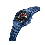 Ducati Supermotos Men's Watch Quartz Chronograph Black Dial Blue Stainless Steel Strap DTWGI0002502W
