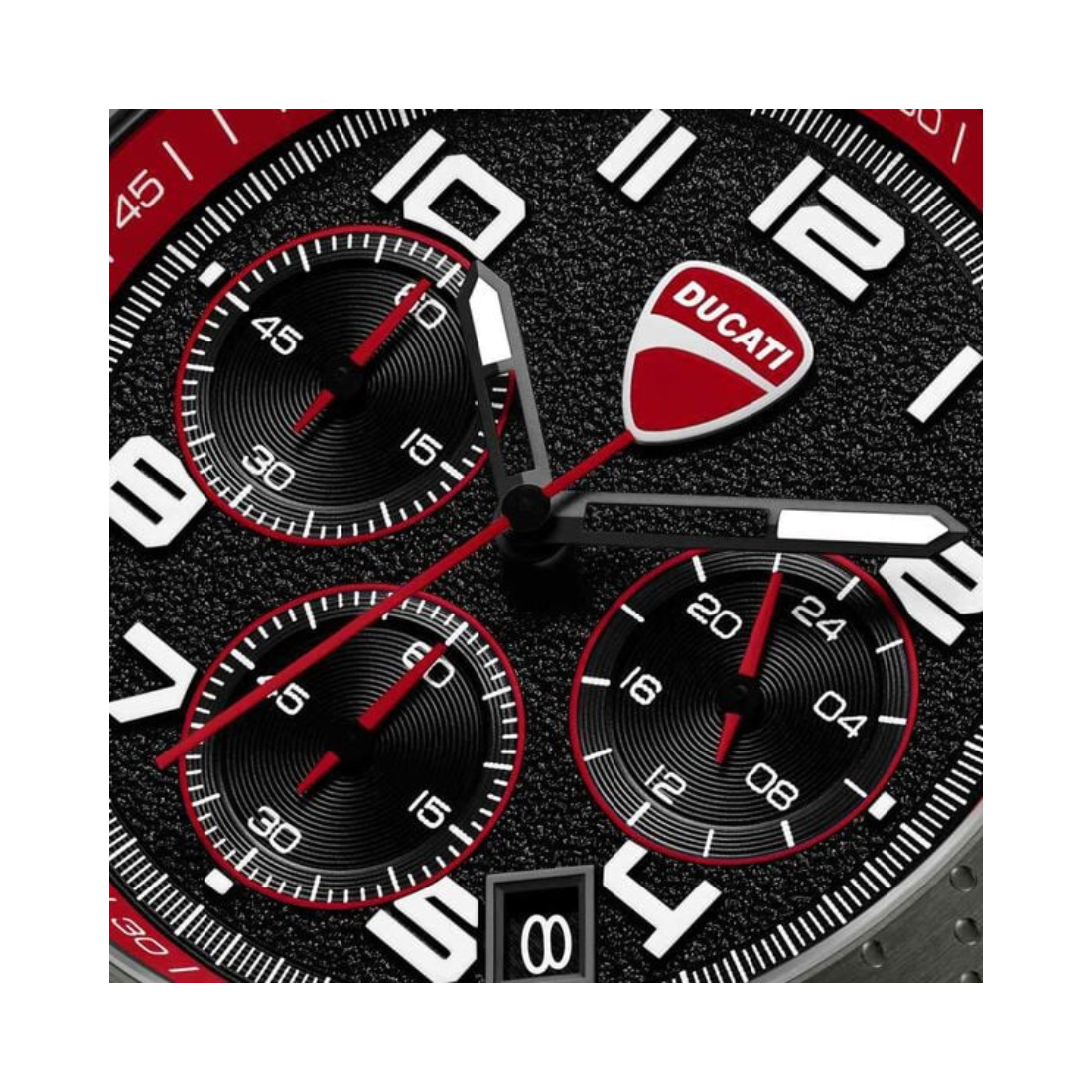 Ducati Supermotos Black Dial Black Stainless Steel Strap Quartz Chronograph Men's Watch DTWGI0002503W