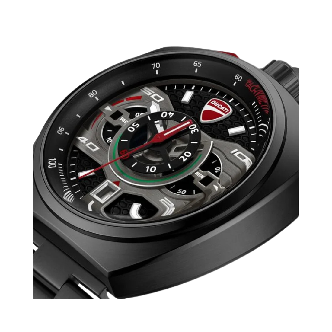 Ducati Corse Black Dial Black Stainless Steel Strap Quartz Chronograph Men's Watch DTWGI0004002W