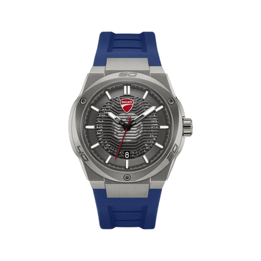 Ducati Touring Grey Dial Blue Silicone Strap Watch Quartz Analog For Mens Watch DTWGN0002702W