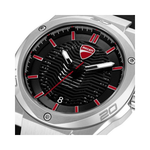 Ducati Touring Black Dial Black Silicone Strap Watch Quartz Analog For Men DTWGN0002703W