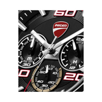 Ducati Extreme Sports Black Case Chronograph with Red Rubber Strap Men's Watch DTWGO0001701W