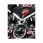 Ducati Extreme Sports Black Dial Chronograph in Steel Case with White Rubber Strap Mens Watch DTWGO0001702W