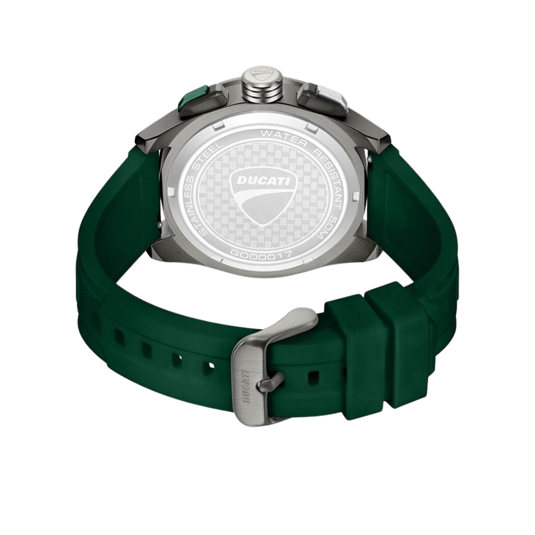Ducati Extreme Sports Grey Case in Green Rubber Strap Mens Watch DTWGO0001704W