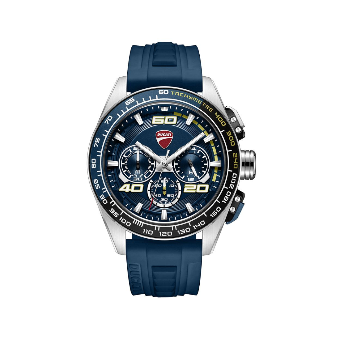 Ducati Extreme Sports Steel Chronograph Blue Dial and Rubber Strap Mens Watch DTWGO0001705W