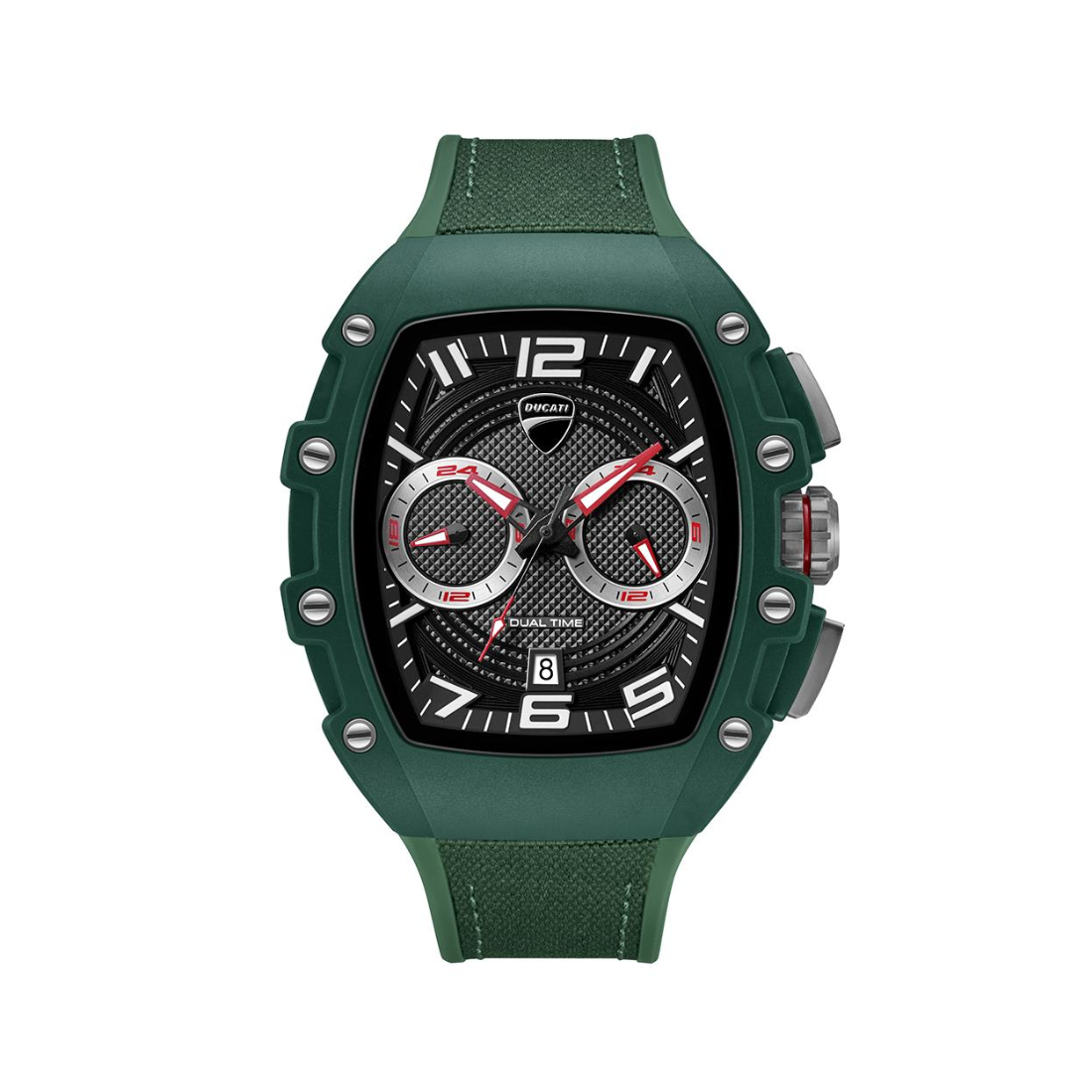Ducati Supermotos Green Dual Time Mens Watch DTWGO0001904W