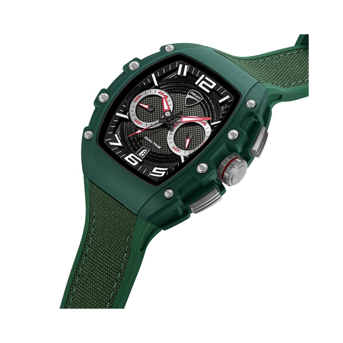 Ducati Supermotos Green Dual Time Mens Watch DTWGO0001904W