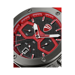 Ducati Supermotos Grey Case and Red Rubber Strap Chronograph Mens Watch DTWGO0002206W