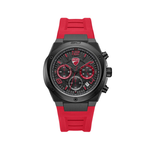 Ducati Extreme Sports Black and Red Dial Chronograph in Red Rubber Strap Mens Watch DTWGO0002401W