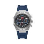 Ducati Extreme Sports Black Dial in Steel Case and Blue Rubber Strap Mens Watch DTWGO0002402W