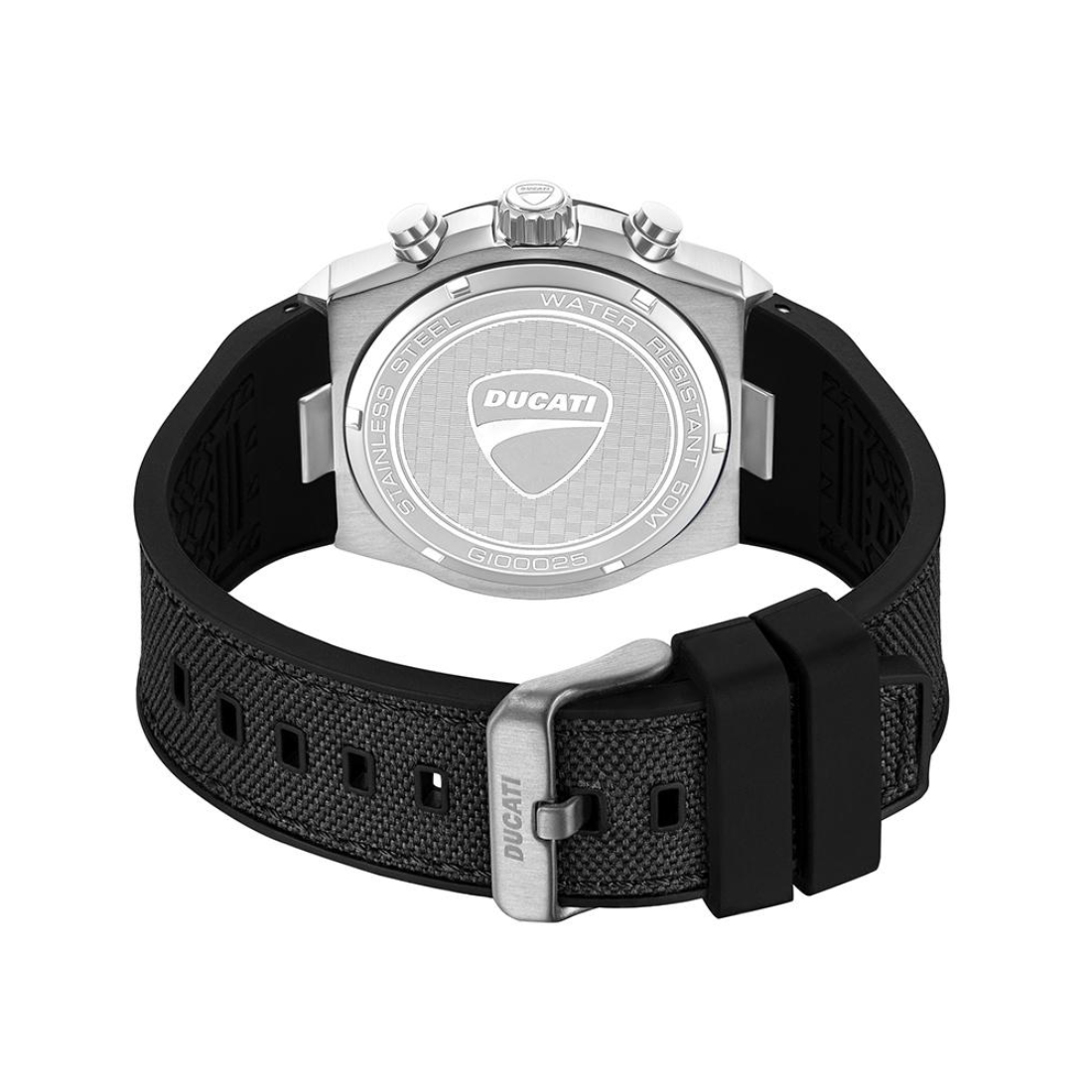 Ducati Supermotos Black Dial and Nylon cum Rubber Strap Mens Watch DTWGO0002501W