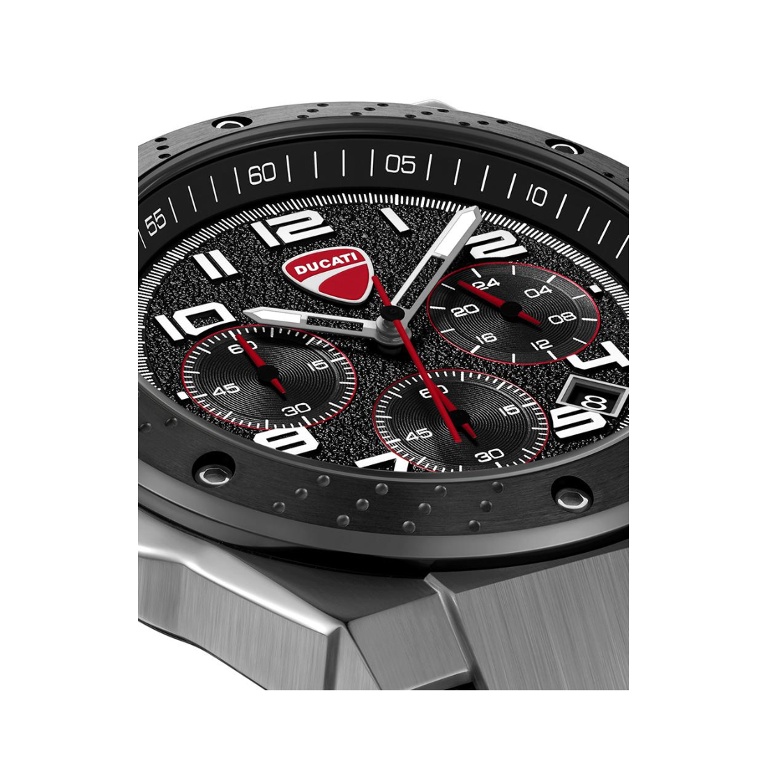Ducati Supermotos Black Dial and Nylon cum Rubber Strap Mens Watch DTWGO0002501W