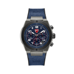 Ducati Supermotos Black and Blue Dial Chronograph in Nylon Cum Rubber Strap Mens Watch DTWGO0002502W