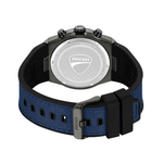 Ducati Supermotos Black and Blue Dial Chronograph in Nylon Cum Rubber Strap Mens Watch DTWGO0002502W