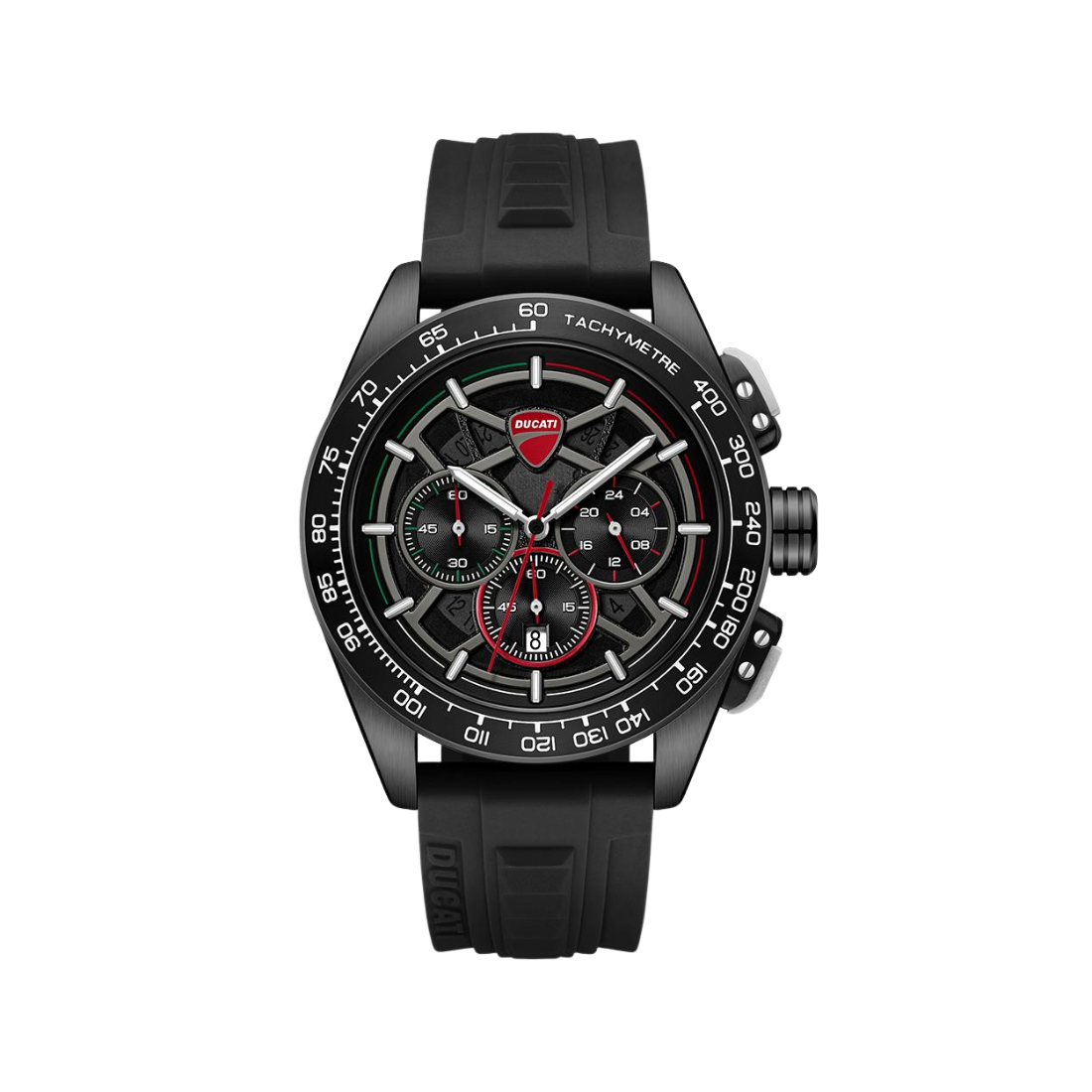 Ducati Extreme Sports Black Dial and Rubber Strap Chronograph Mens Watch DTWGO0003001W