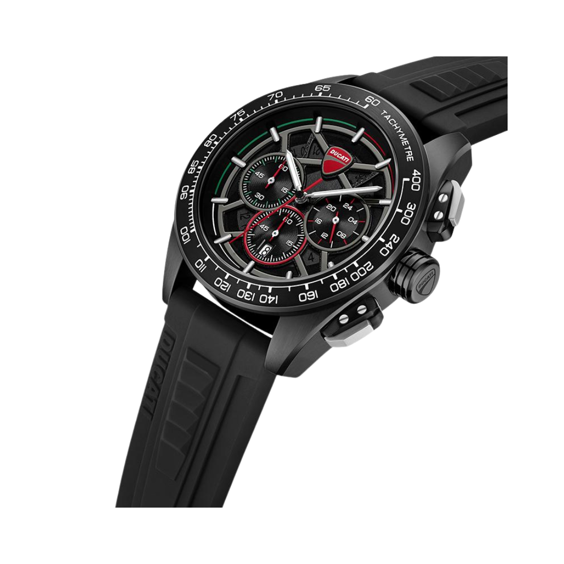 Ducati Extreme Sports Black Dial and Rubber Strap Chronograph Mens Watch DTWGO0003001W