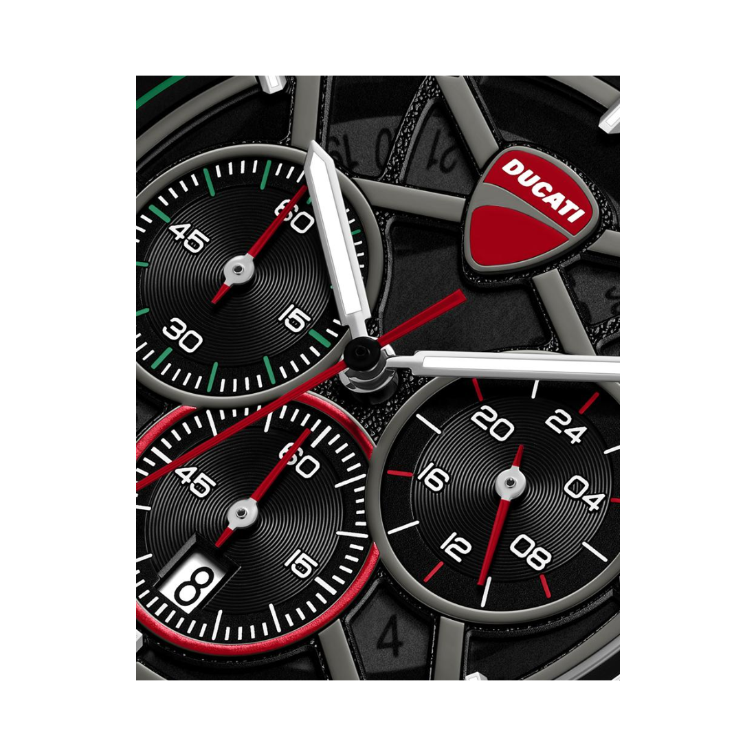 Ducati Extreme Sports Black Dial and Rubber Strap Chronograph Mens Watch DTWGO0003001W