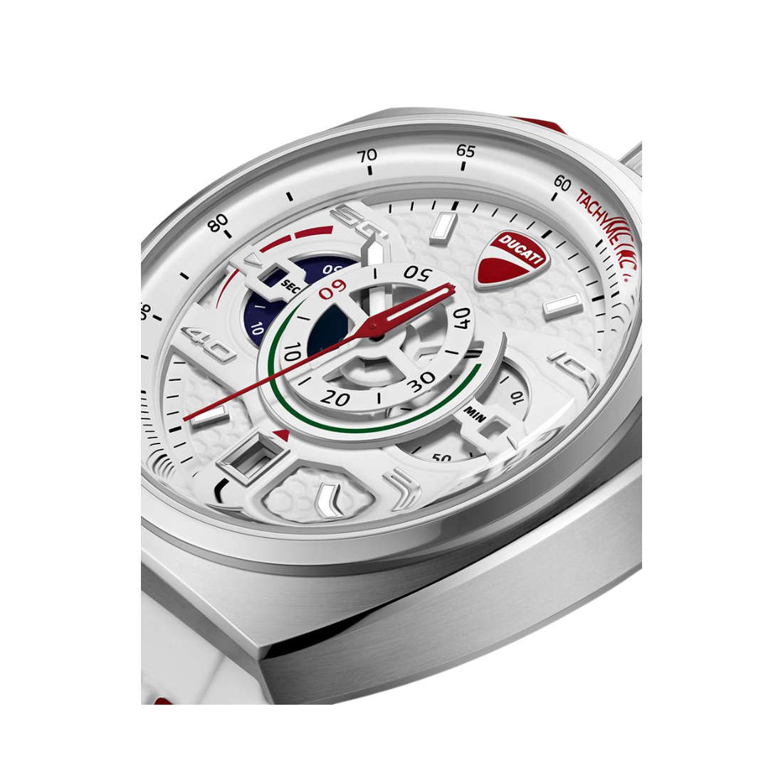 Ducati Corse White and White Strap Chronograph Mens Watch DTWGO0004101W