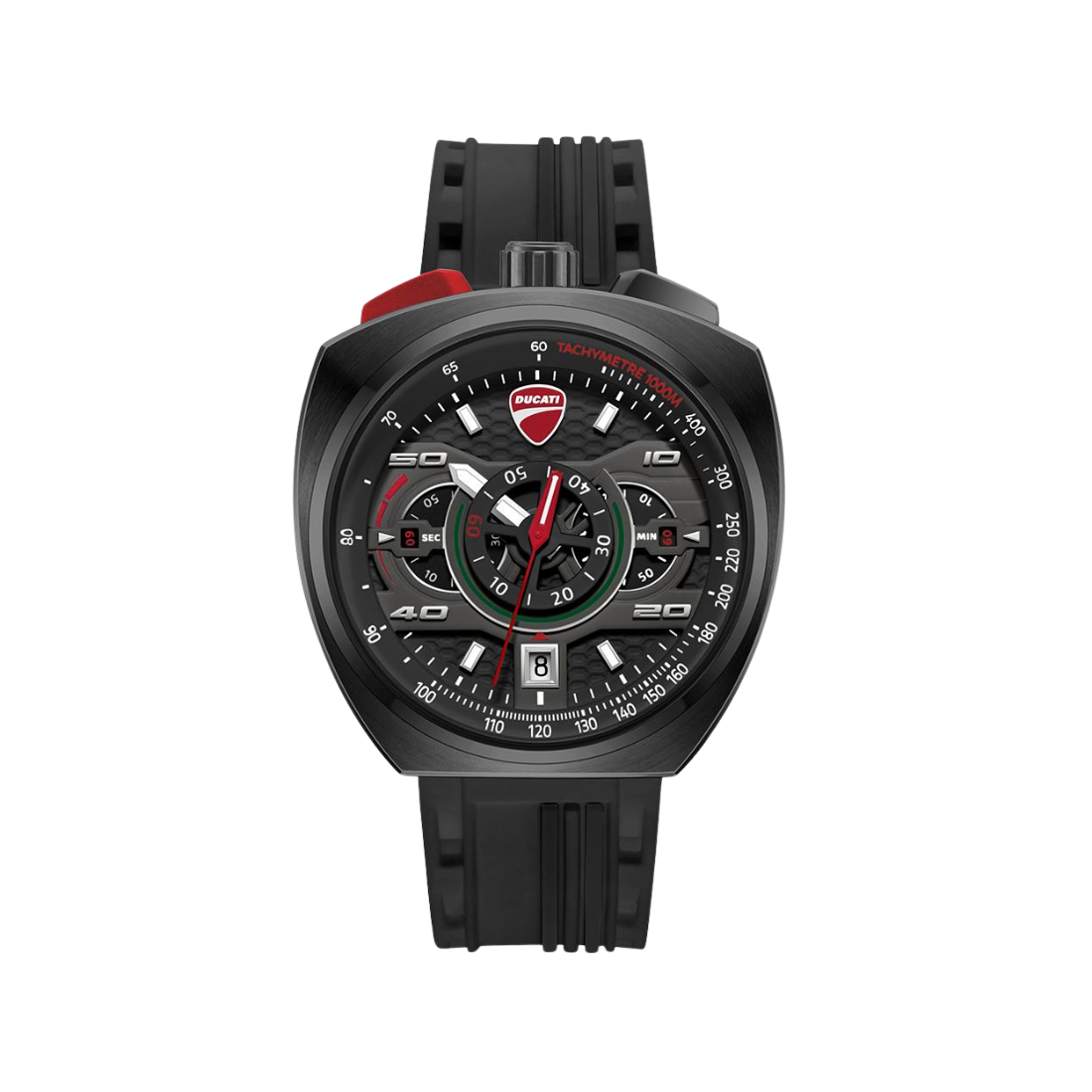 Ducati Corse Black Dial and Rubber Strap Chronograph Mens Watch DTWGO0004104W