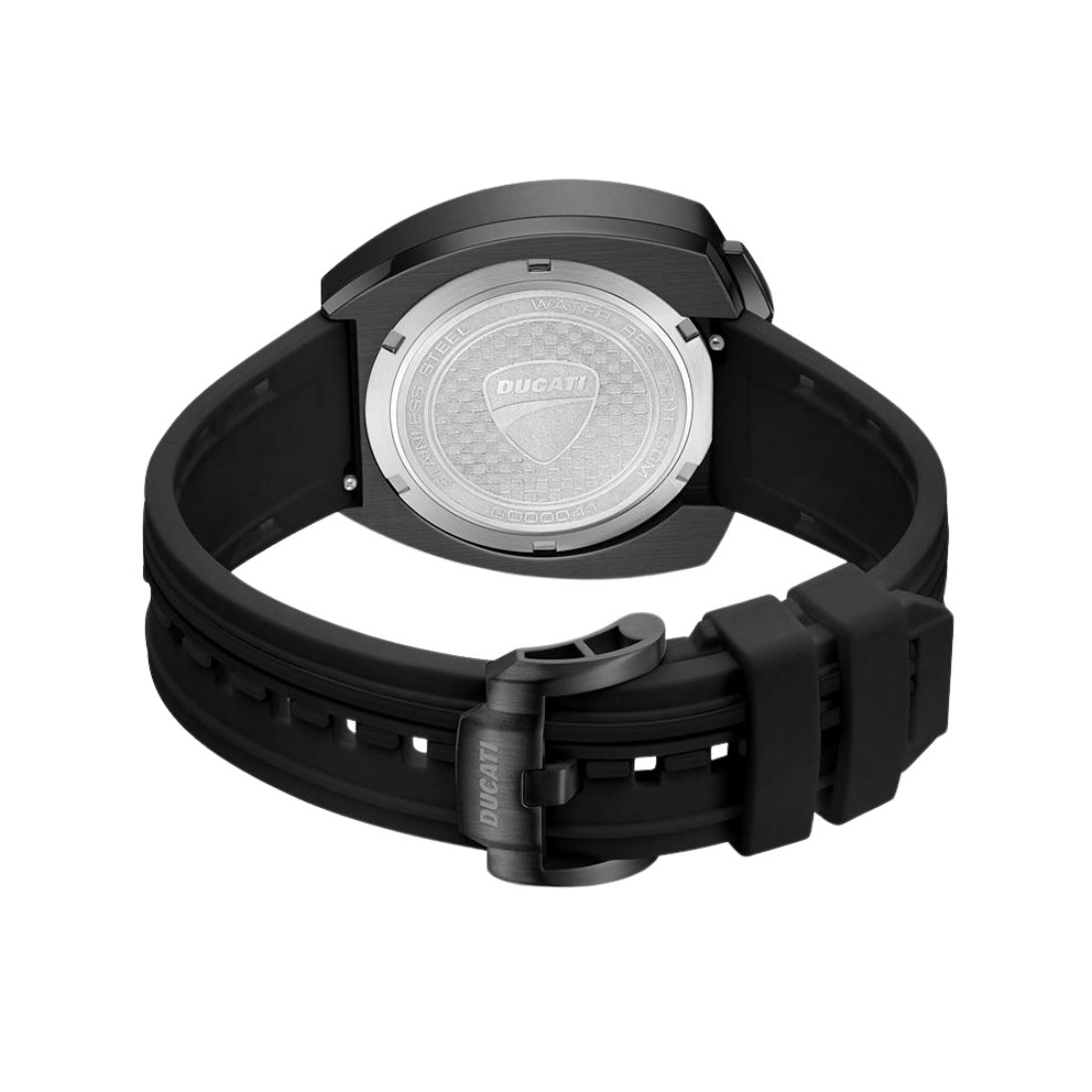 Ducati Corse Black Dial and Rubber Strap Chronograph Mens Watch DTWGO0004104W