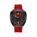 Ducati Corse Black Case and Red Dial with Rubber Strap Chronograph Mens Watch DTWGO0004105W