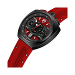Ducati Corse Black Case and Red Dial with Rubber Strap Chronograph Mens Watch DTWGO0004105W