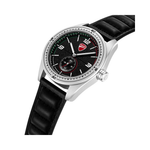 Ducati Touring Steel Case Black Dial in Black Leather and Rubber Strap Mens Watch DTWGX00023X0W