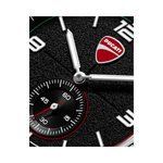 Ducati Touring Steel Case Black Dial in Black Leather and Rubber Strap Mens Watch DTWGX00023X0W