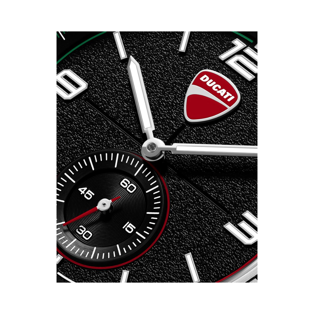 Ducati Touring Steel Case Black Dial in Black Leather and Rubber Strap Mens Watch DTWGX00023X0W