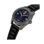 Ducati Touring Blue Dial Steel Case with Black Leather and Blue Rubber Strap Mens Watch DTWGX00023X1W