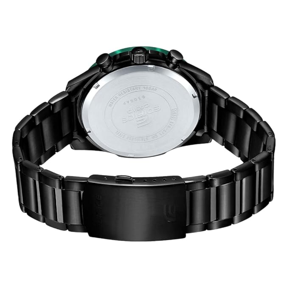 CASIO EDIFICE BLACK ANALOG DIAL MEN’S WATCH ED514 - EFR-571DC-1AVUDF