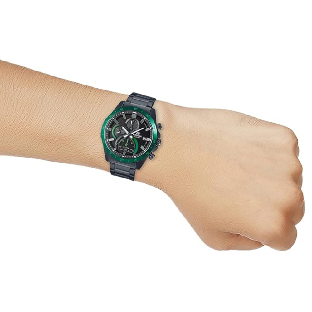 CASIO EDIFICE BLACK ANALOG DIAL MEN’S WATCH ED514 - EFR-571DC-1AVUDF
