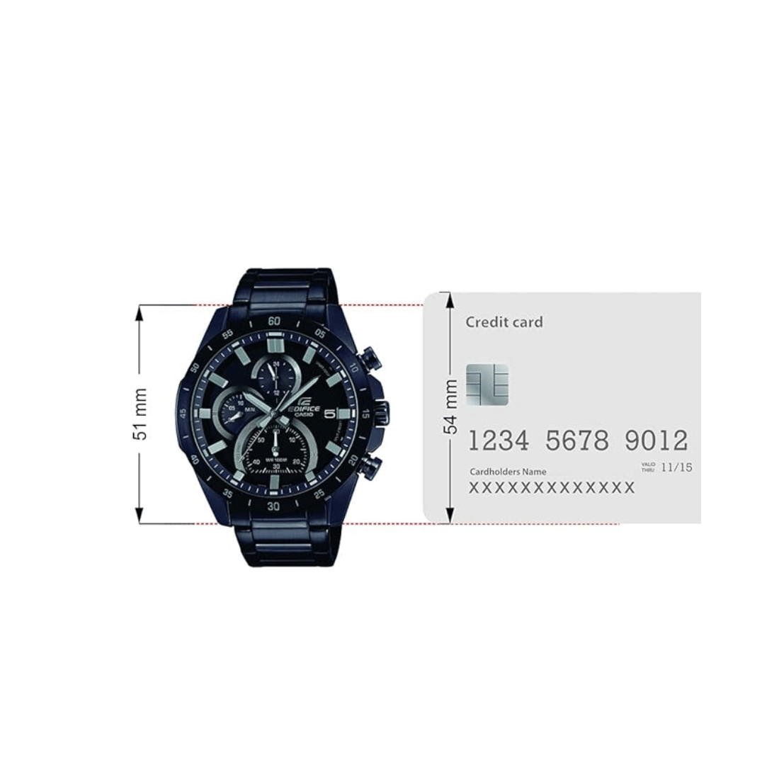 Casio Edifice Standard Chronograph Black Mens Watch ED517 - EFR-571MDC-1AV