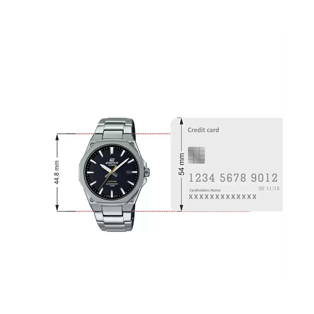 Casio Edifice Sapphire Glass Silver Mens Watch ED539 EFR-S108D-1AVUDF