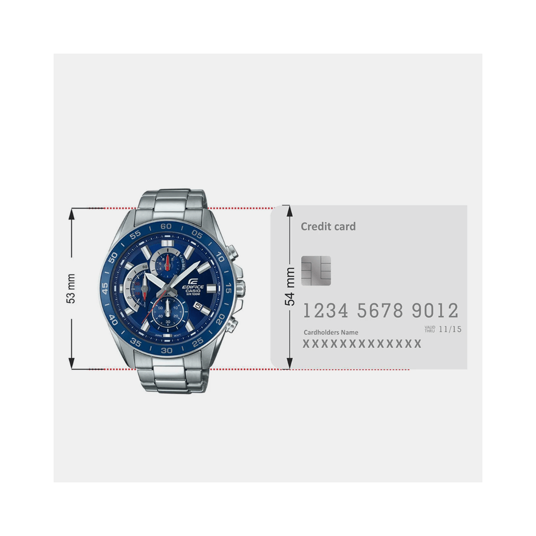Casio Edifice Blue Dial Men Watch ED555 EFV-550D-2AVUDF