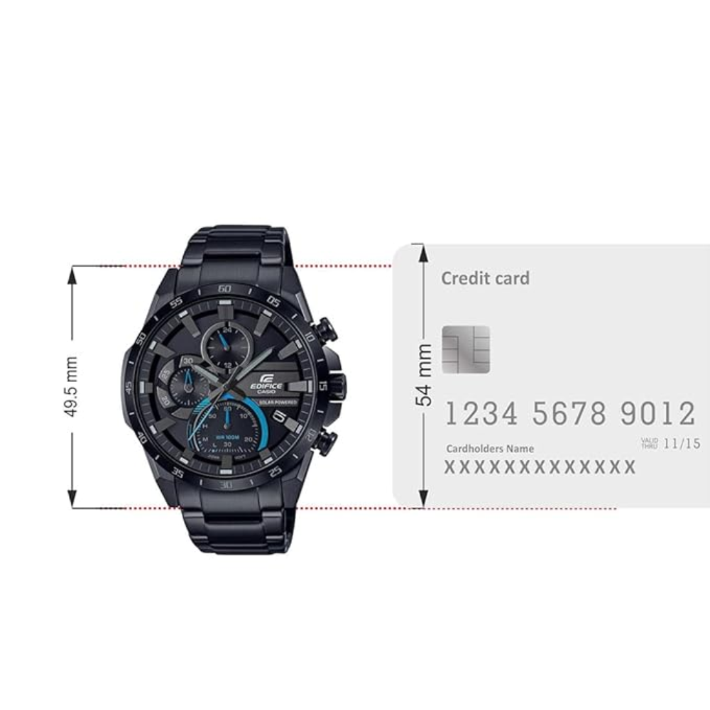 Casio Edifice Black Men's Analog Chronograph Watch ED568 IND EQS-940DC-1BVUDF