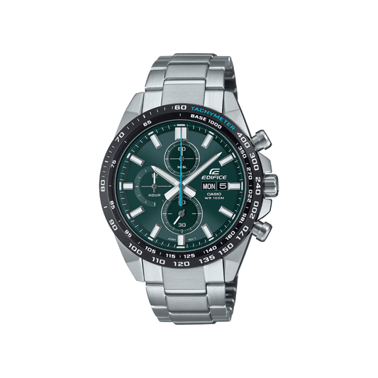 Casio Edifice Chronograph Green Dial Mens Watch ED595 - EFR-574DB-3AV