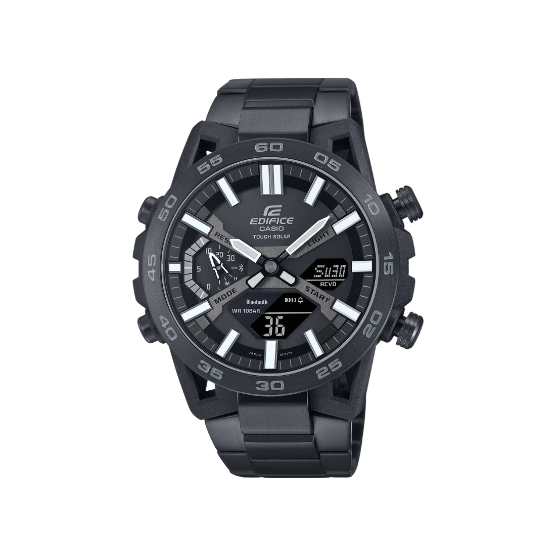 Casio Edifice Sospensione Black Dial Bluetooth | Tough Solar Mens Watch ED608 - ECB-2000DC-1B