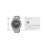 Casio Edifice Green Dial Chronograph Solar Powered Mens Watch ED643 - EFS-S570D-3AUDF