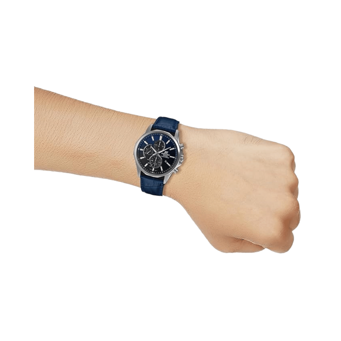 Casio Edifice Blue Dial Chronograph Leather Strap Mens Watch ED648 - EFB-670SBL-2AV