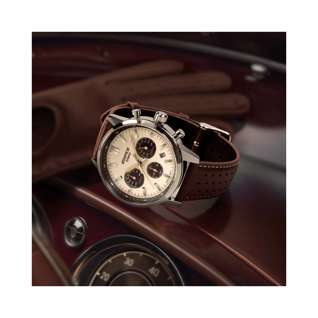 Casio Edifice Brown Men Watch ED657 EFR-575L-7ADF