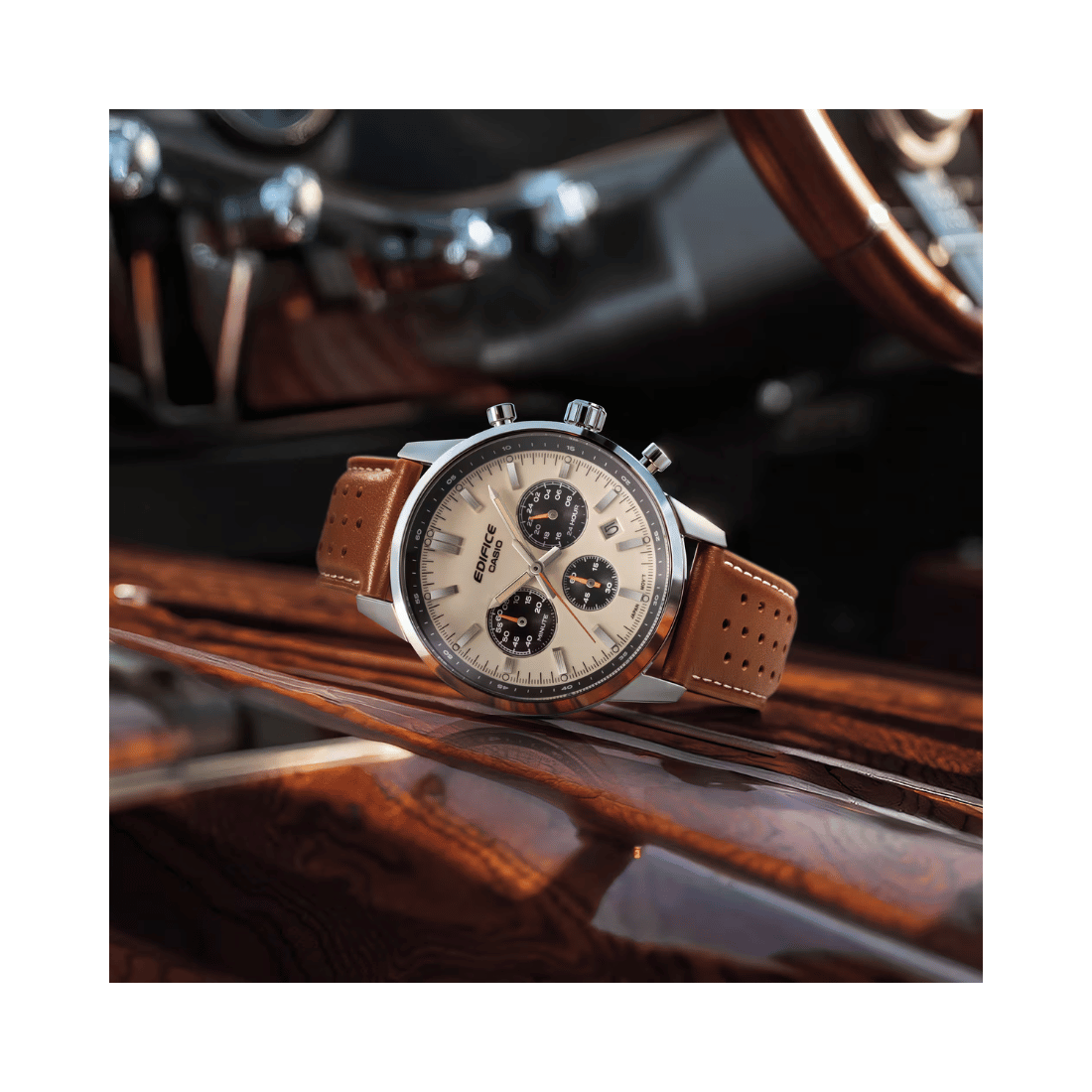 Casio Edifice Brown Men Watch ED657 EFR-575L-7ADF