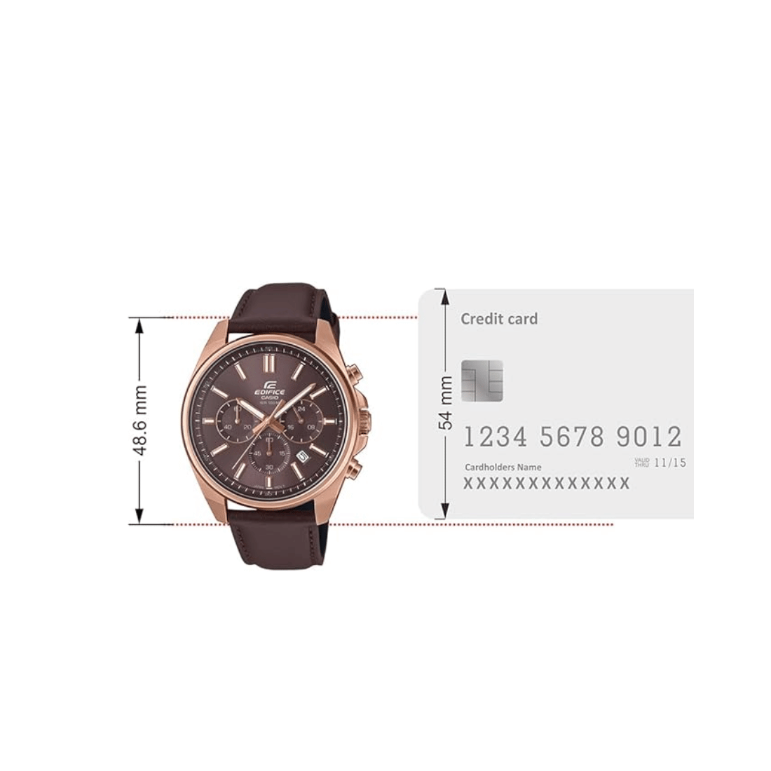 Casio Enticer Cronograph Brown Dial Mens Watch ED662 - EFV-650CL-5AV