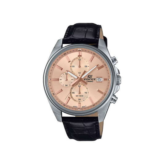 Casio Edifice Chronograph Peach Dial Mens Watch ED664 - EFV-610EL-5A
