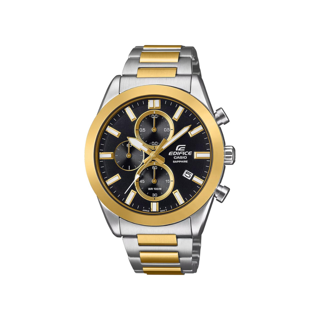 Casio Edifice Black Gold Dial Men's Watch ED667 - EFB-710SG-1AVUDF