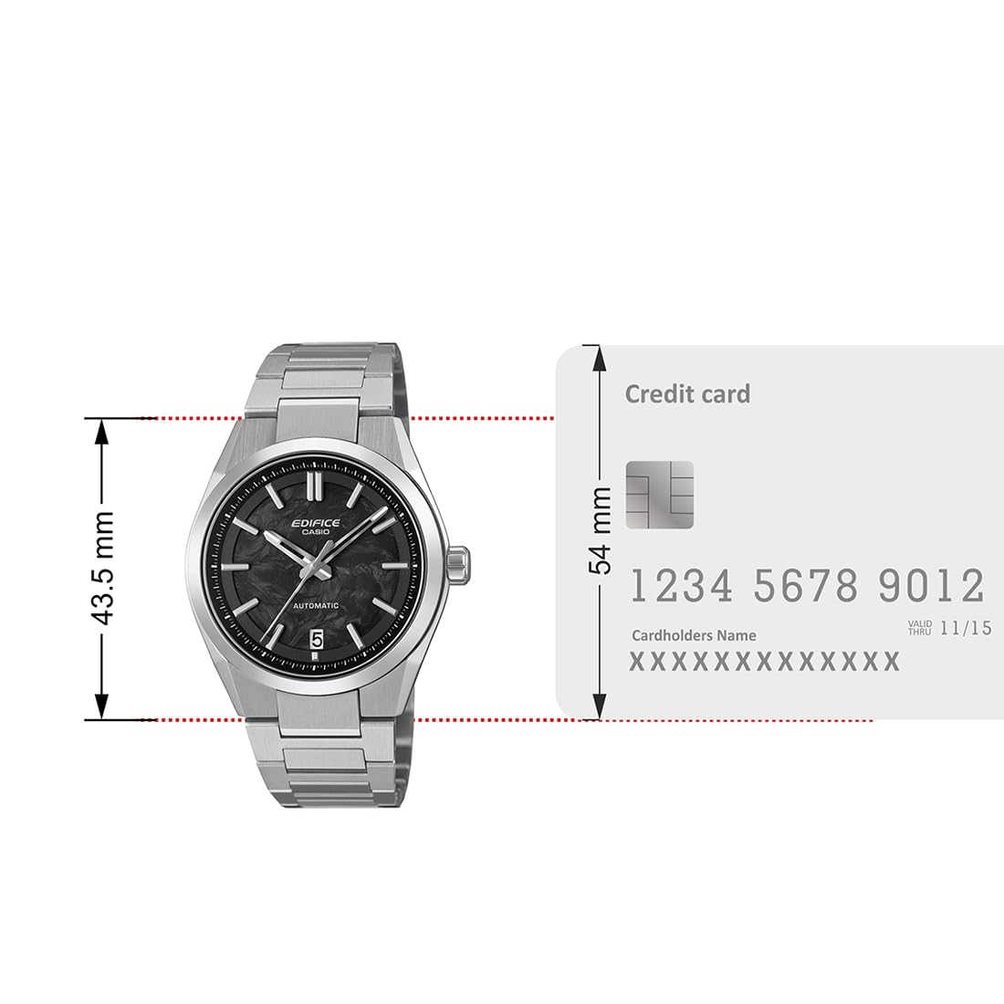 Casio Edifice Automatic Analog Black Dial Men’s Watch – EFK-100CD-1ADR (ED669)