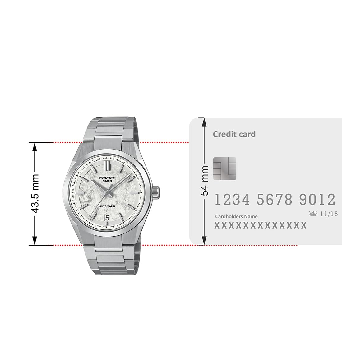 Casio Edifice Automatic Analog White Dial Men’s Watch – EFK-100D-7ADR (ED672)