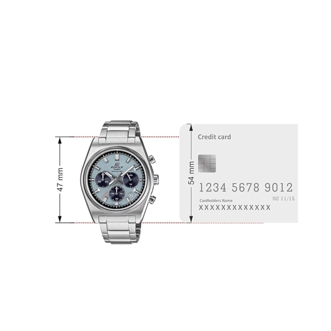 Casio Edifice Standard Chronograph Blue Dial Sapphire Glass Mens Watch ED688 - EFB-730D-2BV