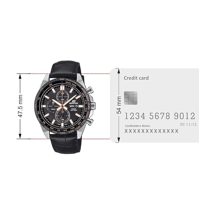 Casio Edifice Black Men's Watch ED697 EFR-574BL-1AVUDF